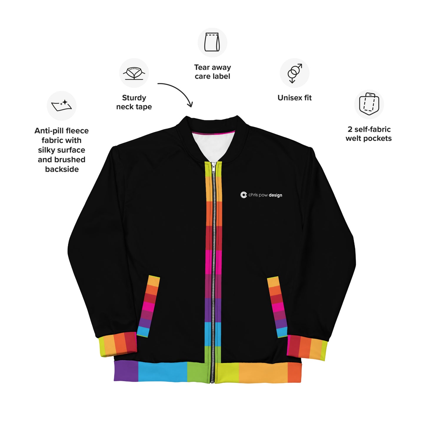 Chris Pow Design Unisex Bomber Jacket