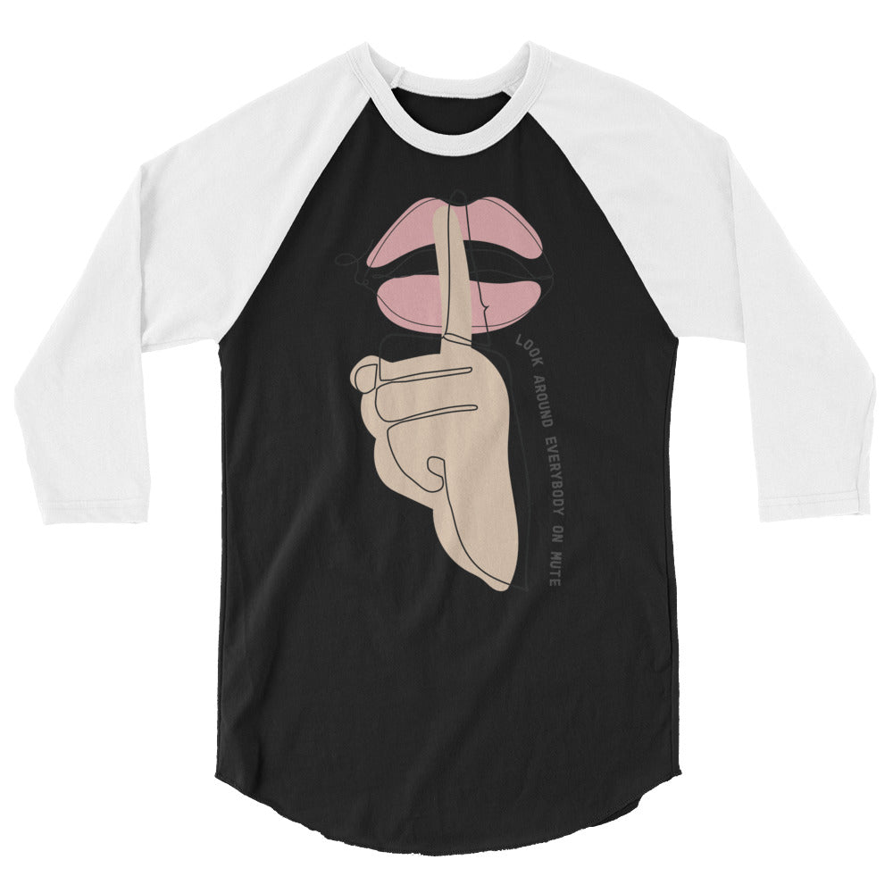 Mute Drawing 3/4 sleeve raglan shirt