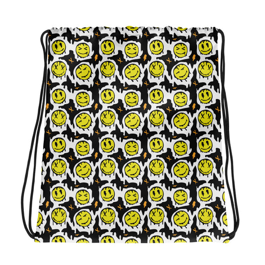 Yellow Smiles Drawstring Bag FREE SHIPPING