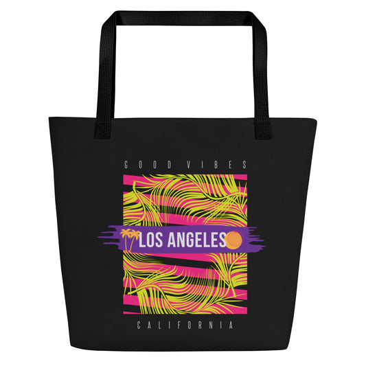 Good Vibes All-Over Print Large Tote Bag