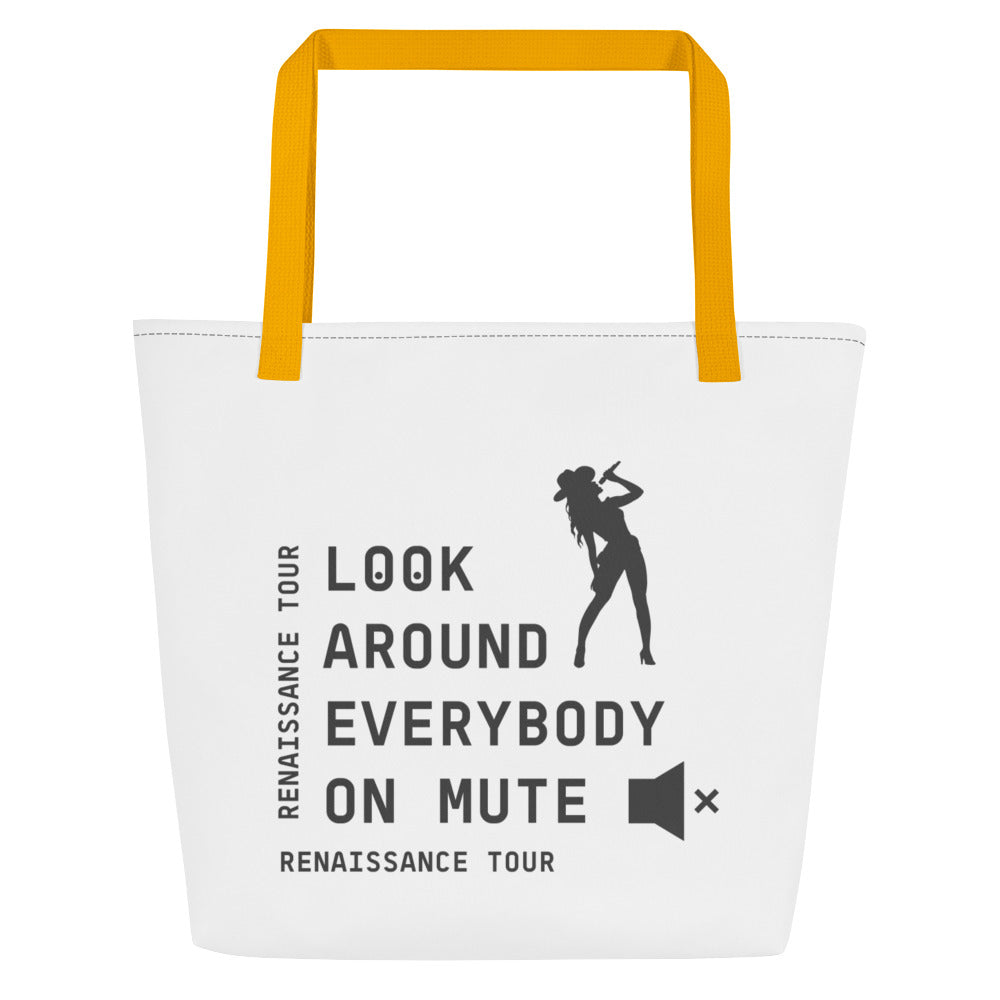 Mute All-Over Print Large Tote Bag