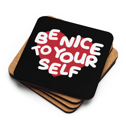 Be Nice Cork-back Coaster