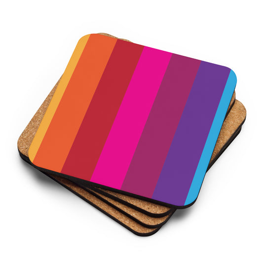 Pride Rainbow Cork-back Coaster