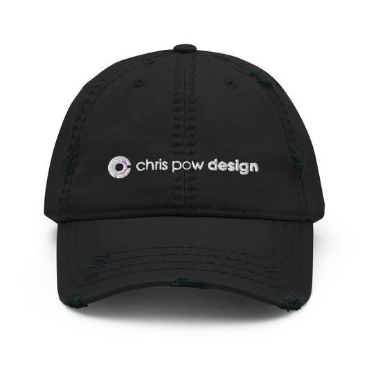 Chris Pow Design Logo Distressed Dad Hat