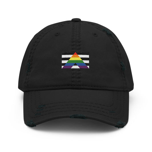 Ally Pride Distressed Dad Hat