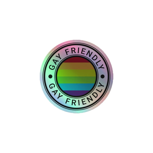 Gay Friendly Holographic Stickers