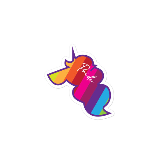 Pride Unicorn Rainbow Stripe stickers