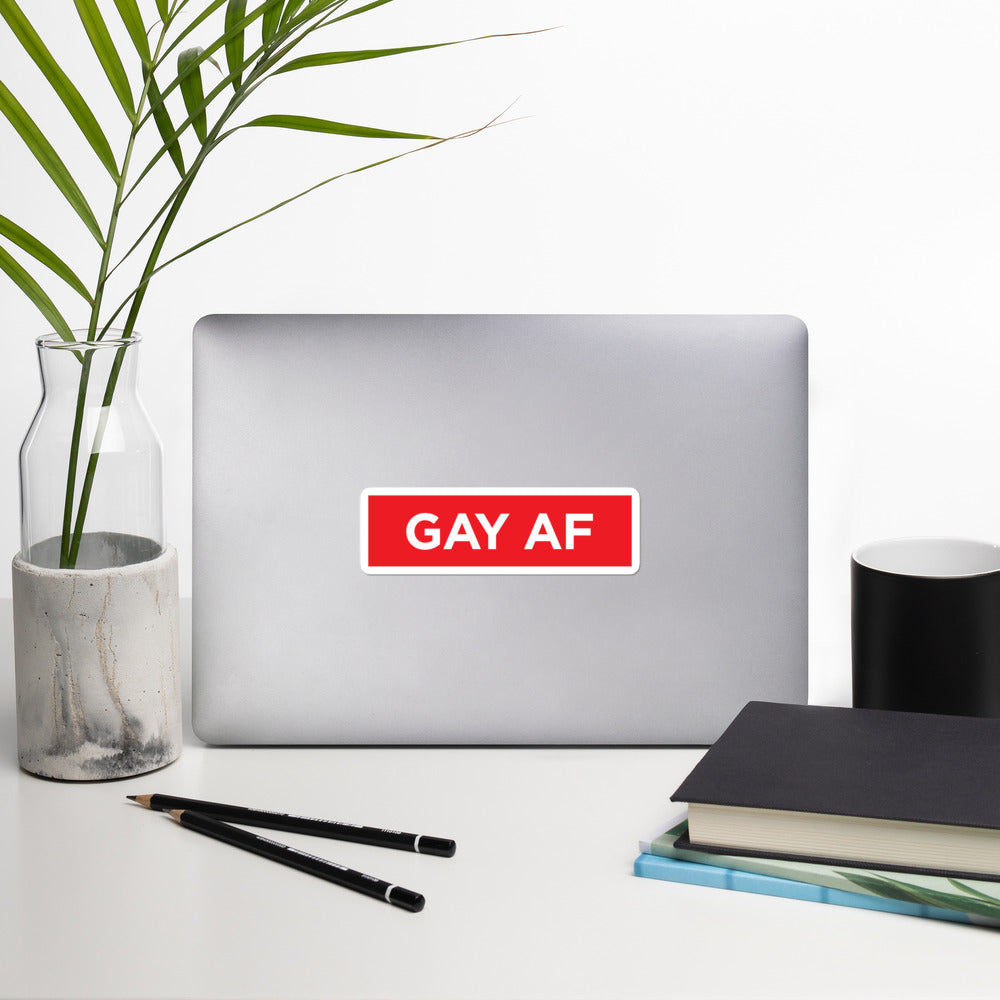 Gay AF Bubble-free stickers