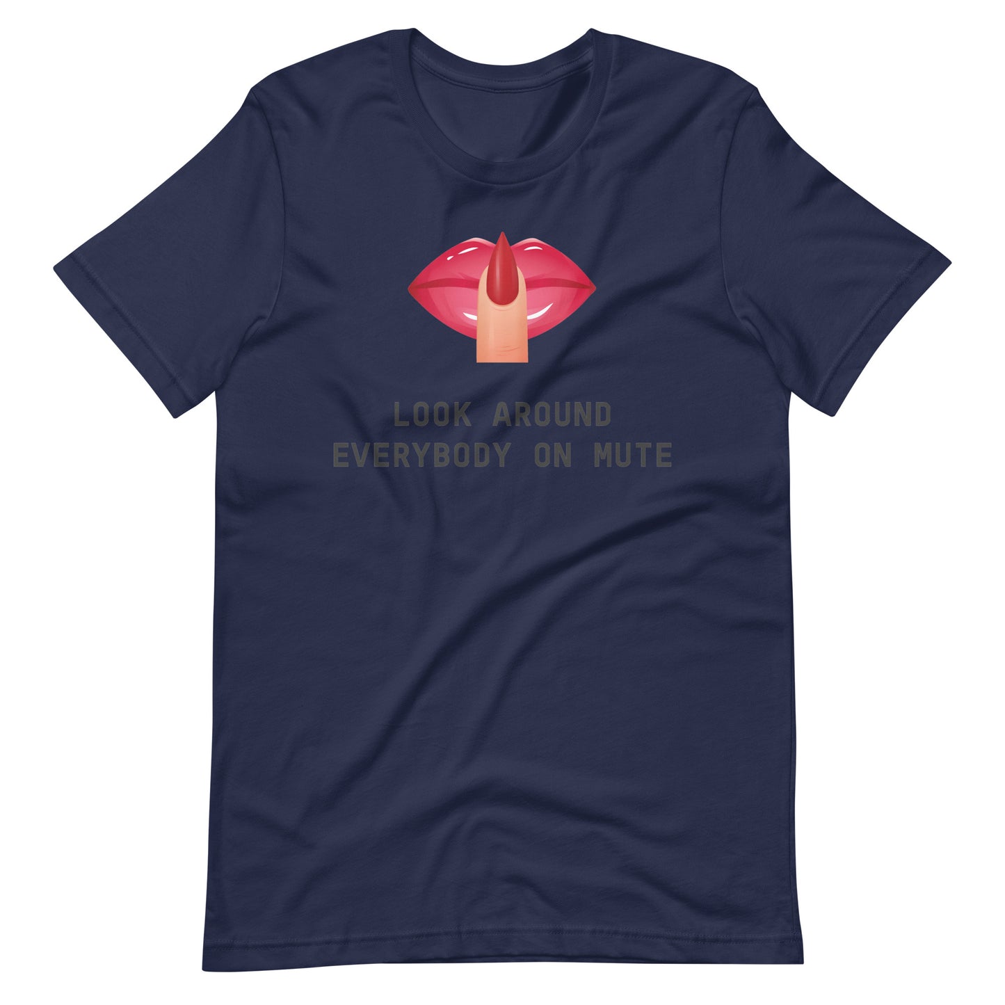 Pink Lips Mute Unisex t-shirt
